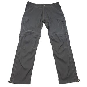Kuhl Renegade Convertible Stealth Zip Off Cargo Hiking Pants Gray Mens 38x32